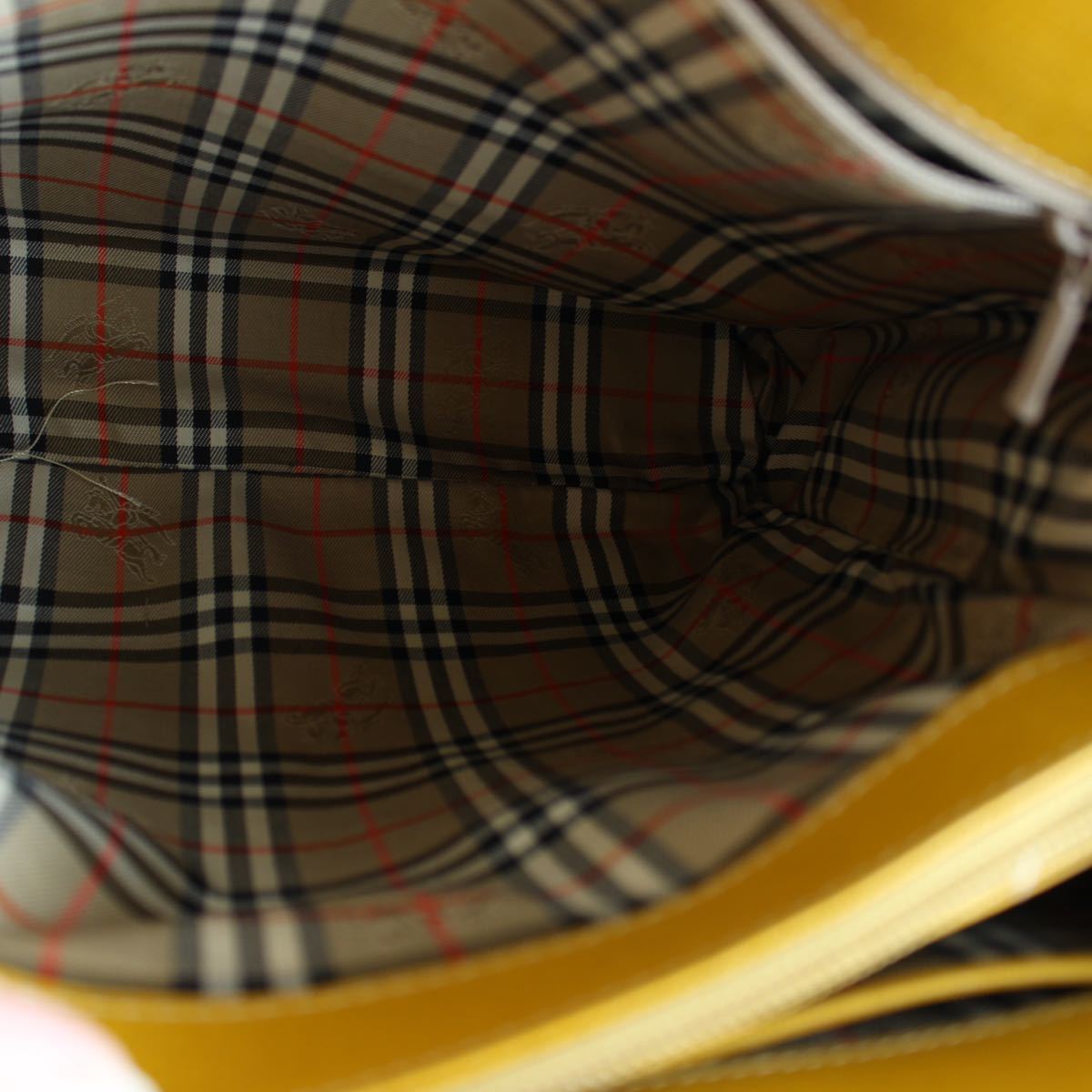 BURBERRY LOGO LEATHER HAND BAG/バーバリーロゴレザーハンドバッグ