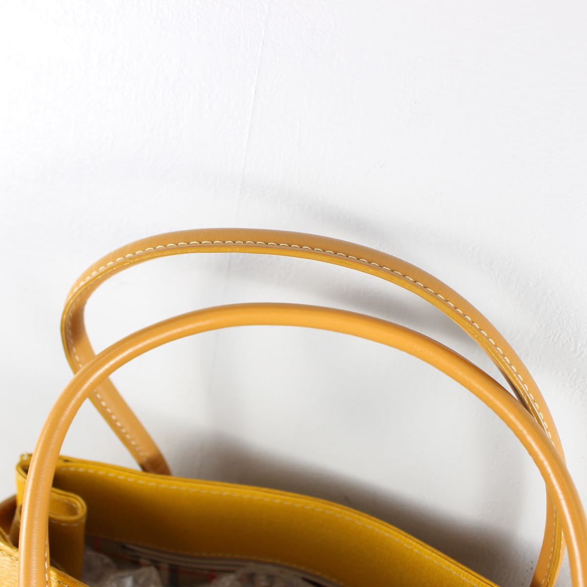 BURBERRY LOGO LEATHER HAND BAG/バーバリーロゴレザーハンドバッグ
