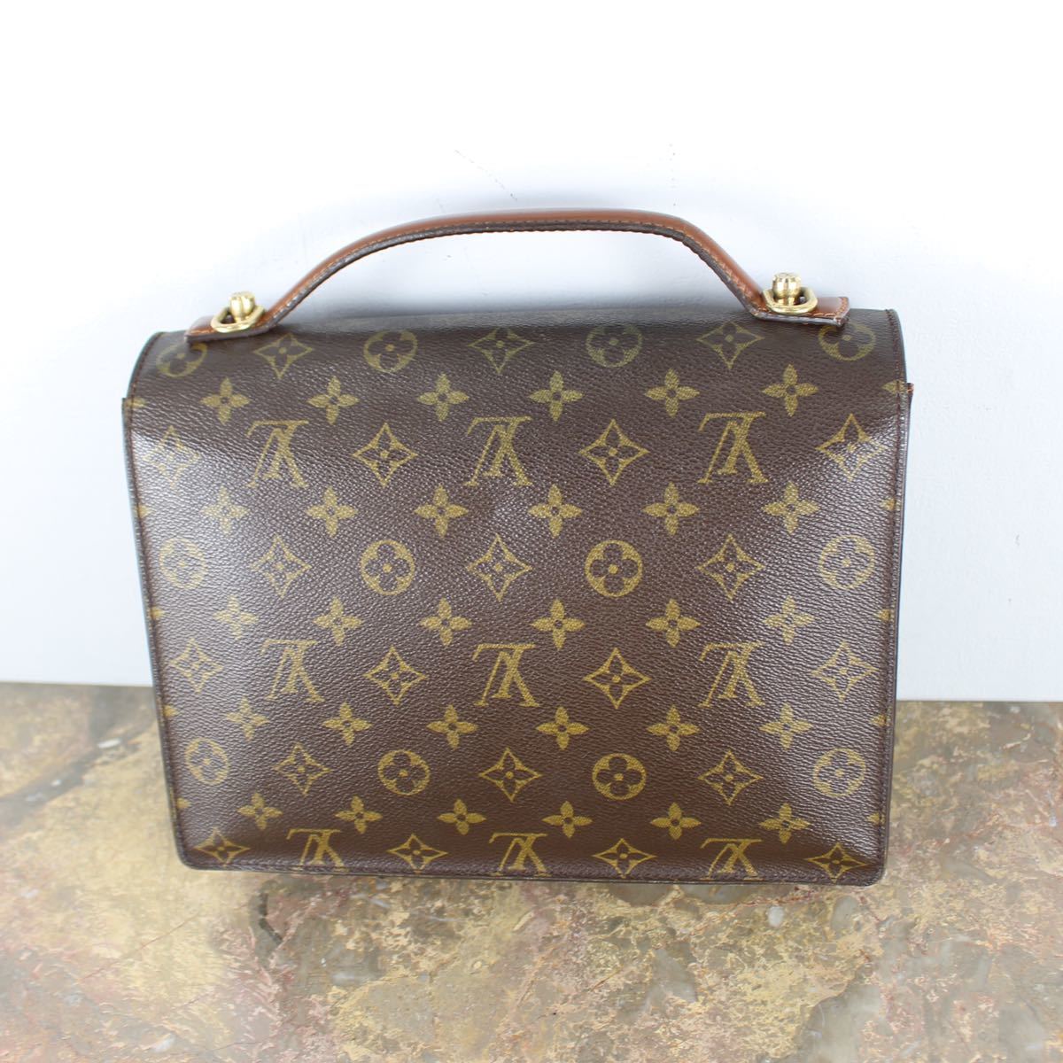 LOUIS VUITTON M51185 SR1101ルイヴィトンモンソーモノグラム柄2wayショルダーバッグ（ベタ無し）_画像4