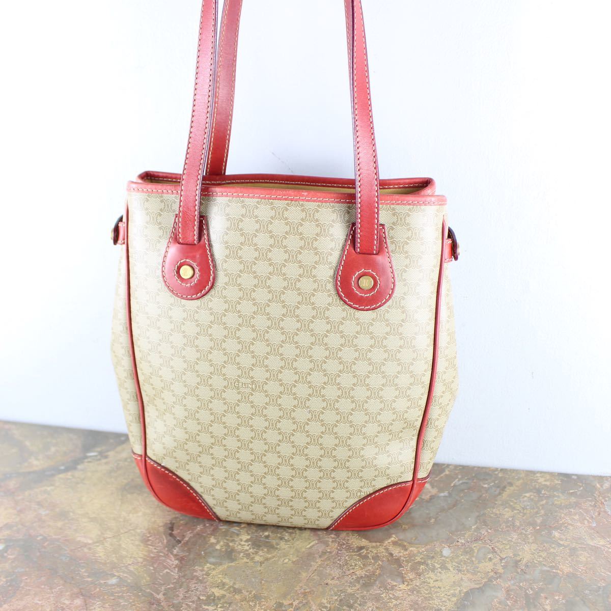 OLD CELINE MACADAM PATTERNED TOTE BAG MADE IN ITALY/オールド