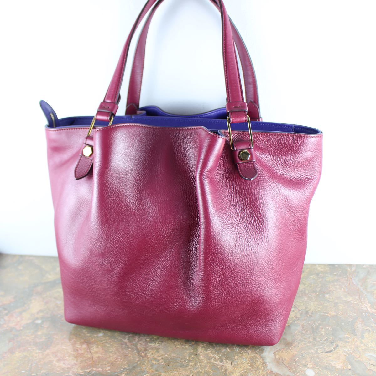 TOD'S LEATHER TOTE BAG MADE IN ITALY/トッズレザートートバッグ_画像4