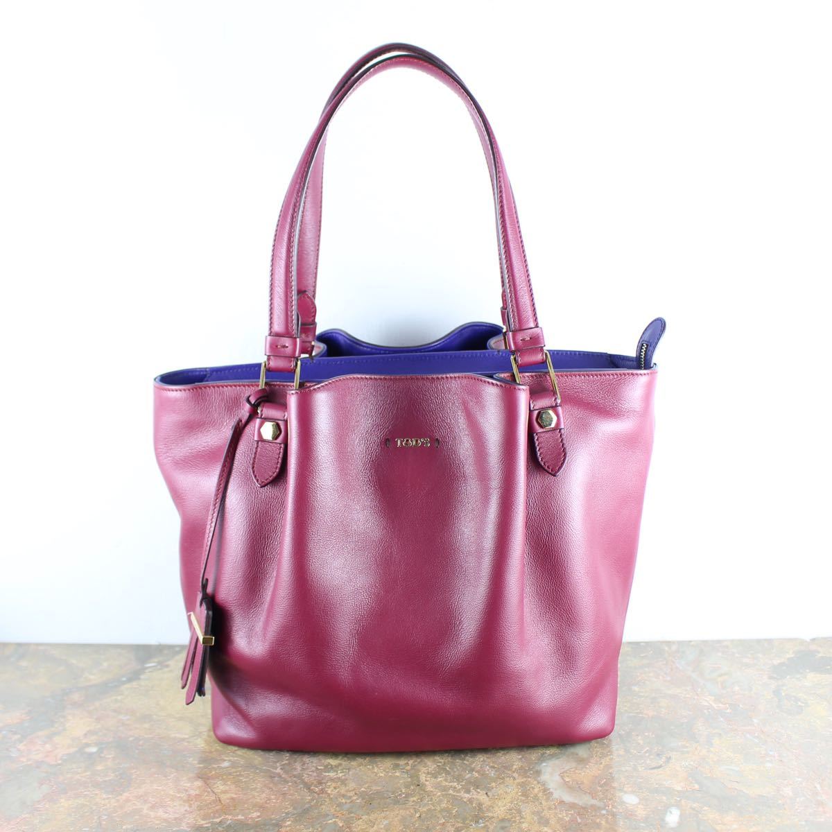 TOD'S LEATHER TOTE BAG MADE IN ITALY/トッズレザートートバッグ