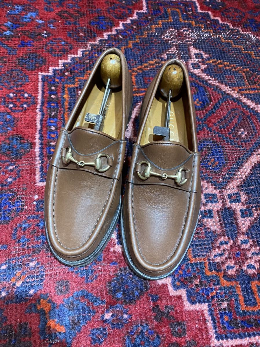 GUCCI LEATHER HORSE BIT LOAFER MADE IN ITALY/グッチレザーホース