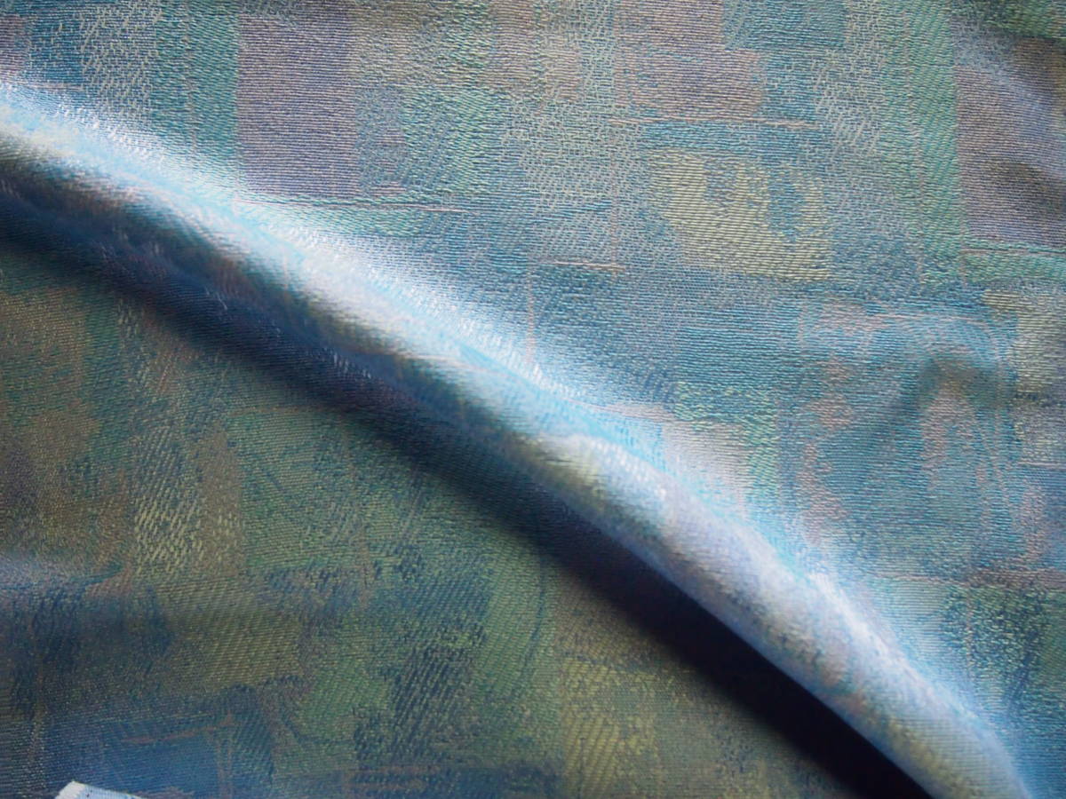 追加可能 1m売り 巾103ｃｍ オーダー カーテン生地 ハギレ はぎれ ブルー 青 端切れ 織物 丈夫 新品未使用　特価_画像7