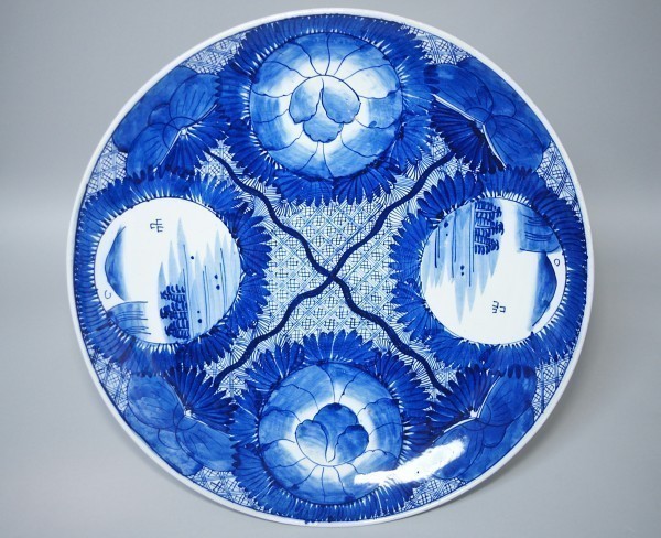 産地直送品 ◆うつくしい藍の大皿◆ 食器