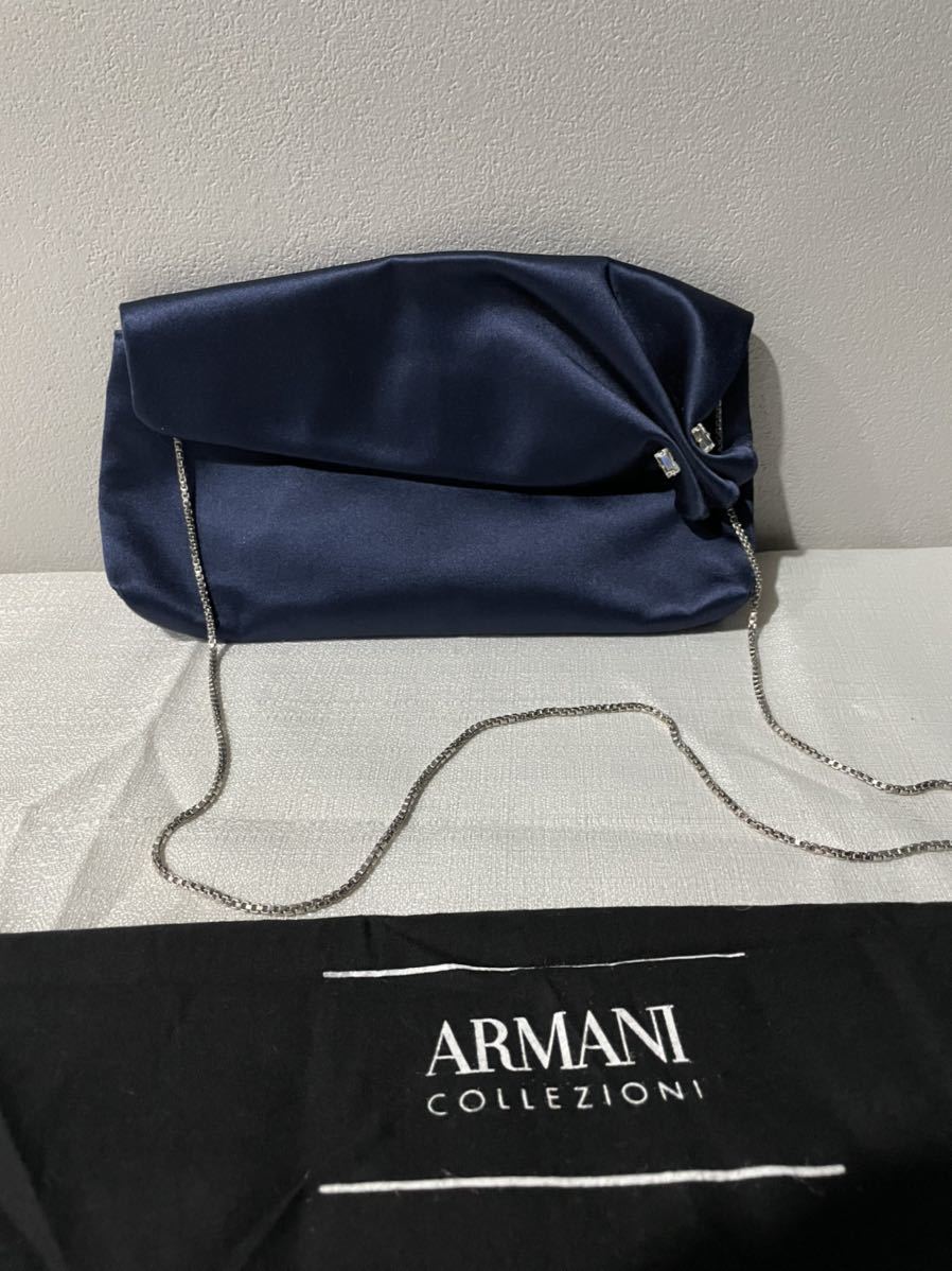 未使用極美品アルマーニARMANI COLLEZIONIショルダーバッグチェーン