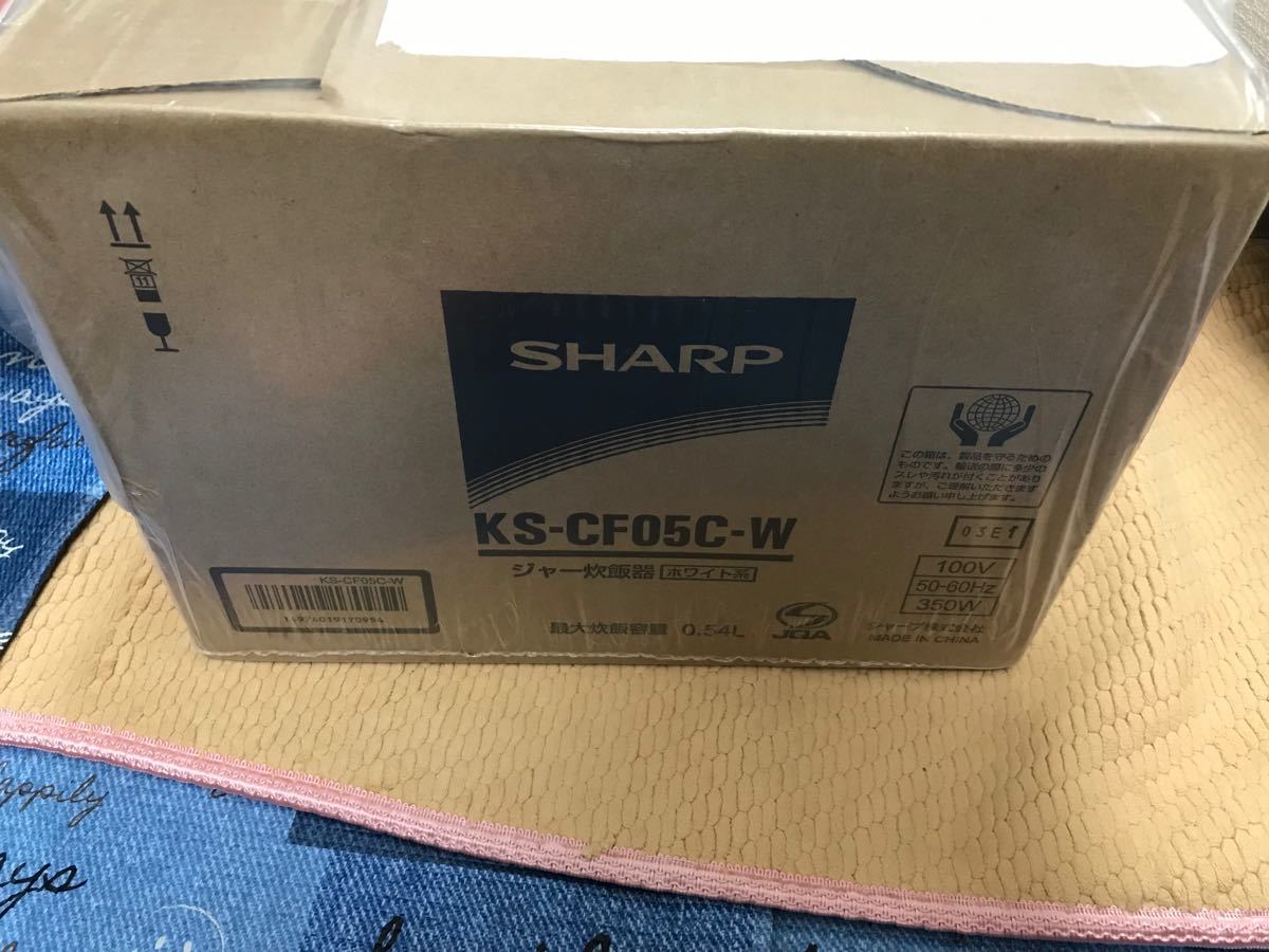 SHARP マイコンジャー炊飯器 KS-CF05C-W  ホワイト　シャープ マイコン炊飯器 3合炊き ホワイト系 炊飯器