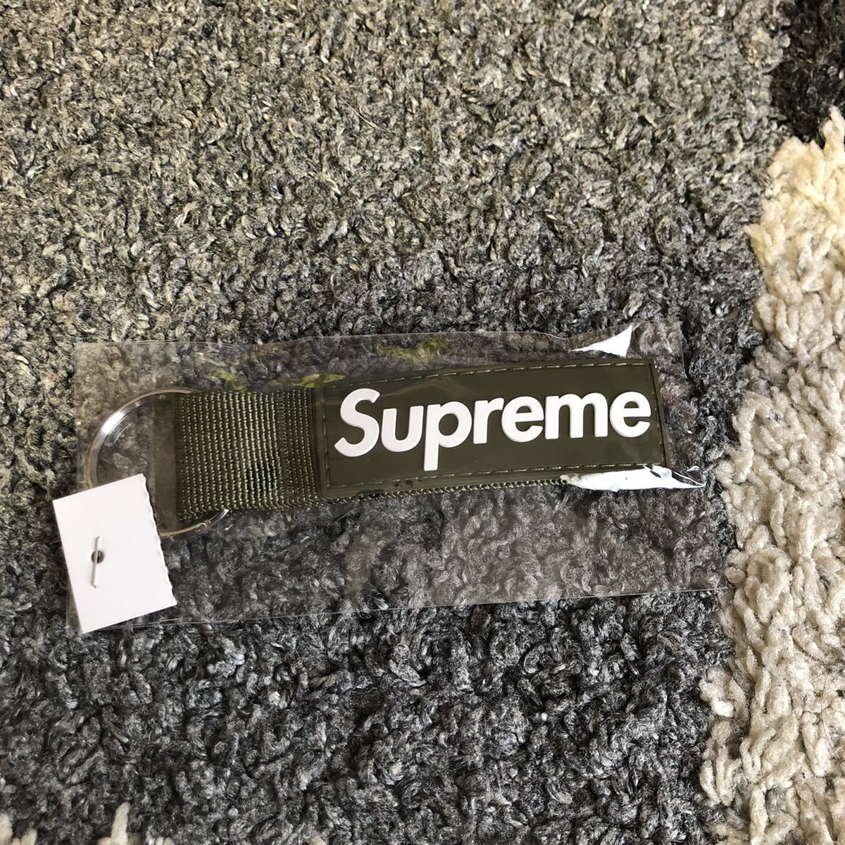 新品】20aw Supreme Webbing Keychain Olive キーホルダー