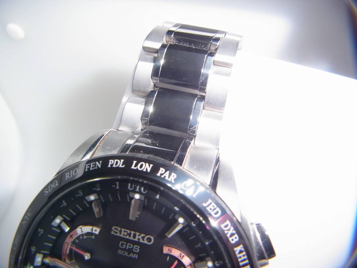 美品 セイコー SEIKO アストロン ASTRON 時計 腕時計 メンズ ソーラー 電波 GPS チタン セラミック SBXB041 8X53-0AB0-2_画像9