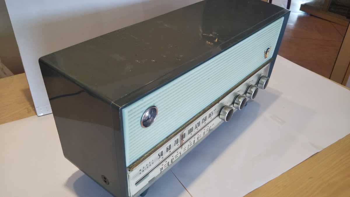 値下げナショナル真空管ラジオ、AM-380（1959年、昭和34年式）、不動品。_画像3