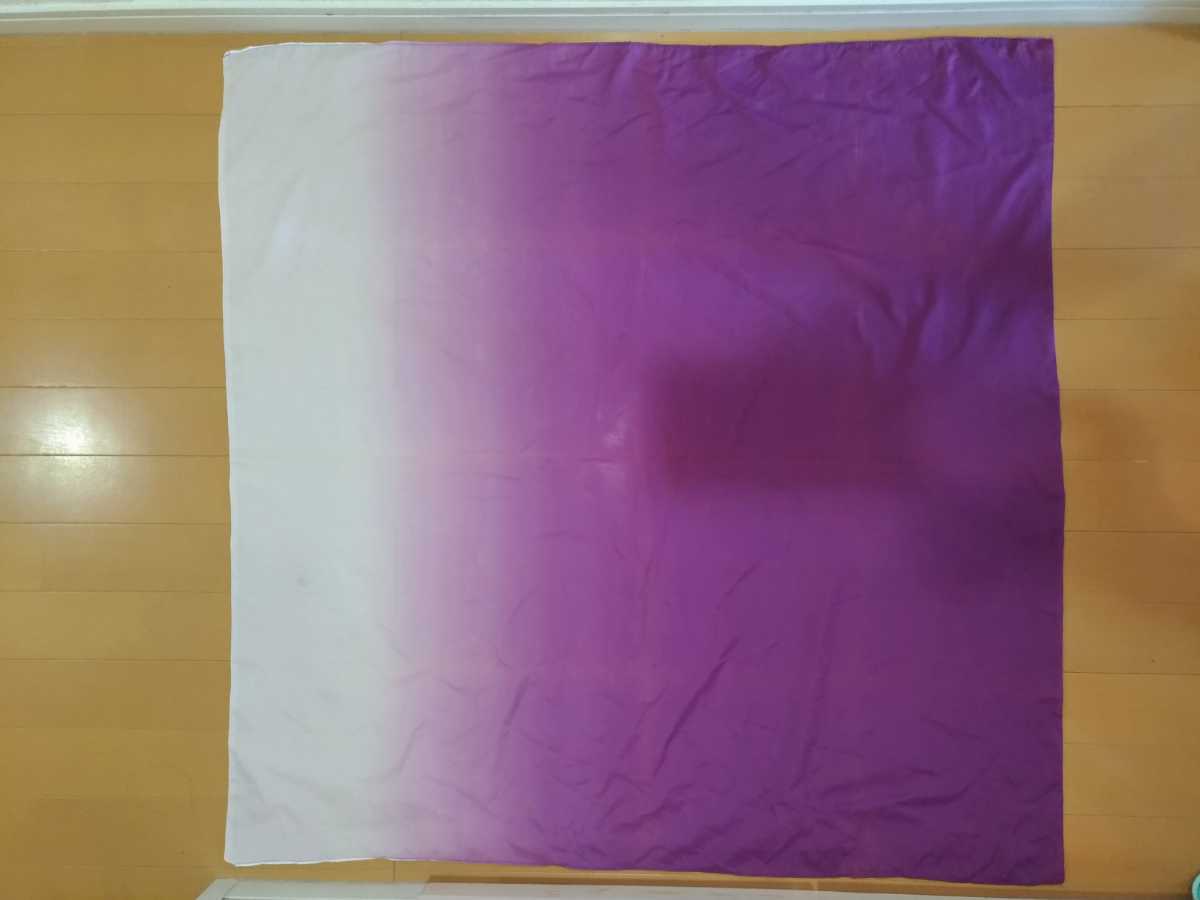  free shipping! white × purple. gradation furoshiki / approximately 90 centimeter ×91 centimeter 