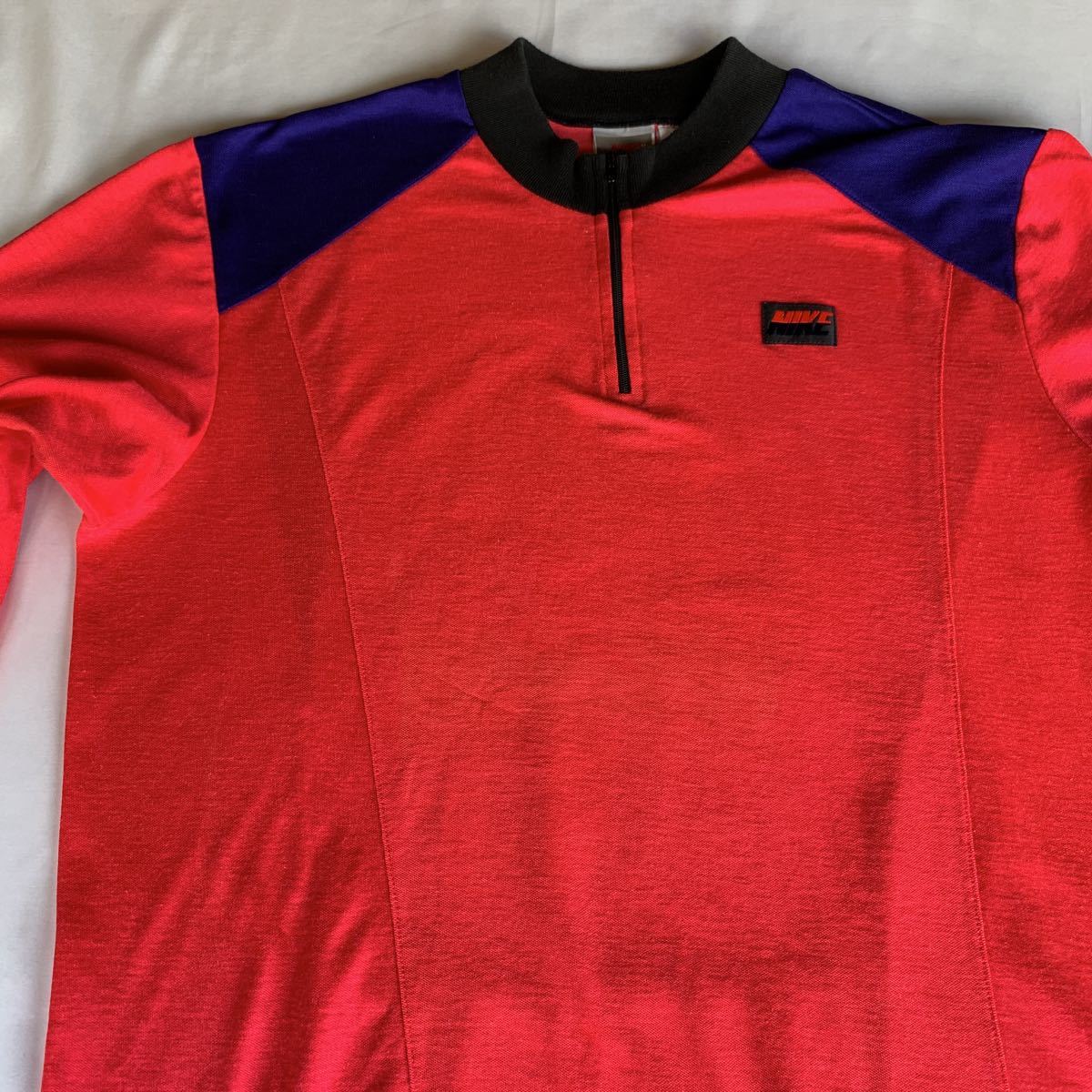 90s NIKE CYCLING SHIRT HALFZIP ナイキ サイクリングシャツ ハーフジップ 長袖Tシャツ 90年代 銀タグ ネオンカラー アメカジ 80s 送料無料_画像7