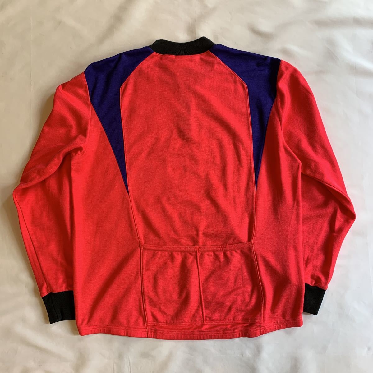 90s NIKE CYCLING SHIRT HALFZIP ナイキ サイクリングシャツ ハーフジップ 長袖Tシャツ 90年代 銀タグ ネオンカラー アメカジ 80s 送料無料_画像3