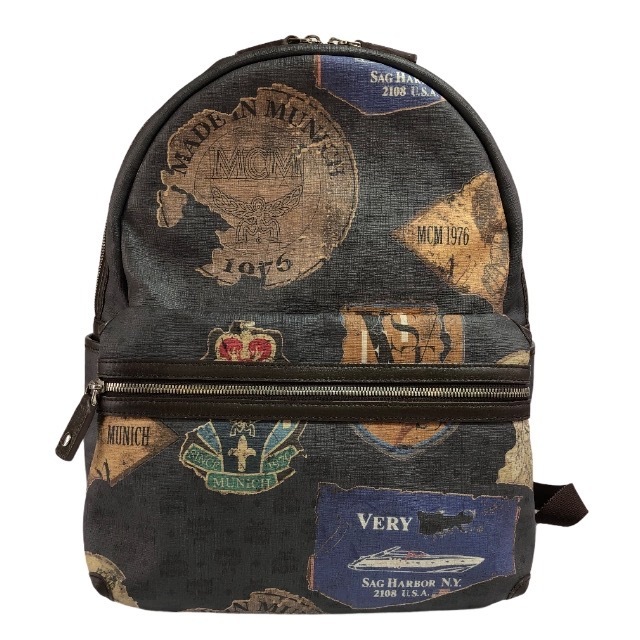 MCM エムシーエム リュックサック MMK 2AJM04 EG001 ロゴ mail