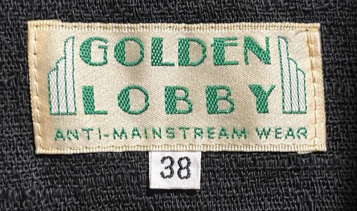 ほぼ未使用 ゴールデンロビー シャツ 38 黒×白 ツートン 切替 50s ロカビリー ヴィンテージ クリームソーダ ドライボーンズ ペパーミント_画像3