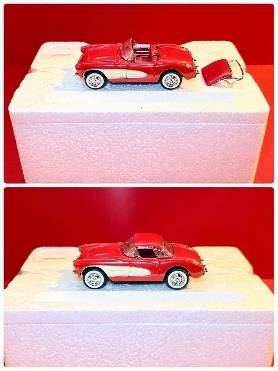 FRANKLIN MINT 1/43 フランクリンミント シボレー コルペット 1957 レッド/ホワイト B11KC58 外箱/発泡スチロールあり_画像10