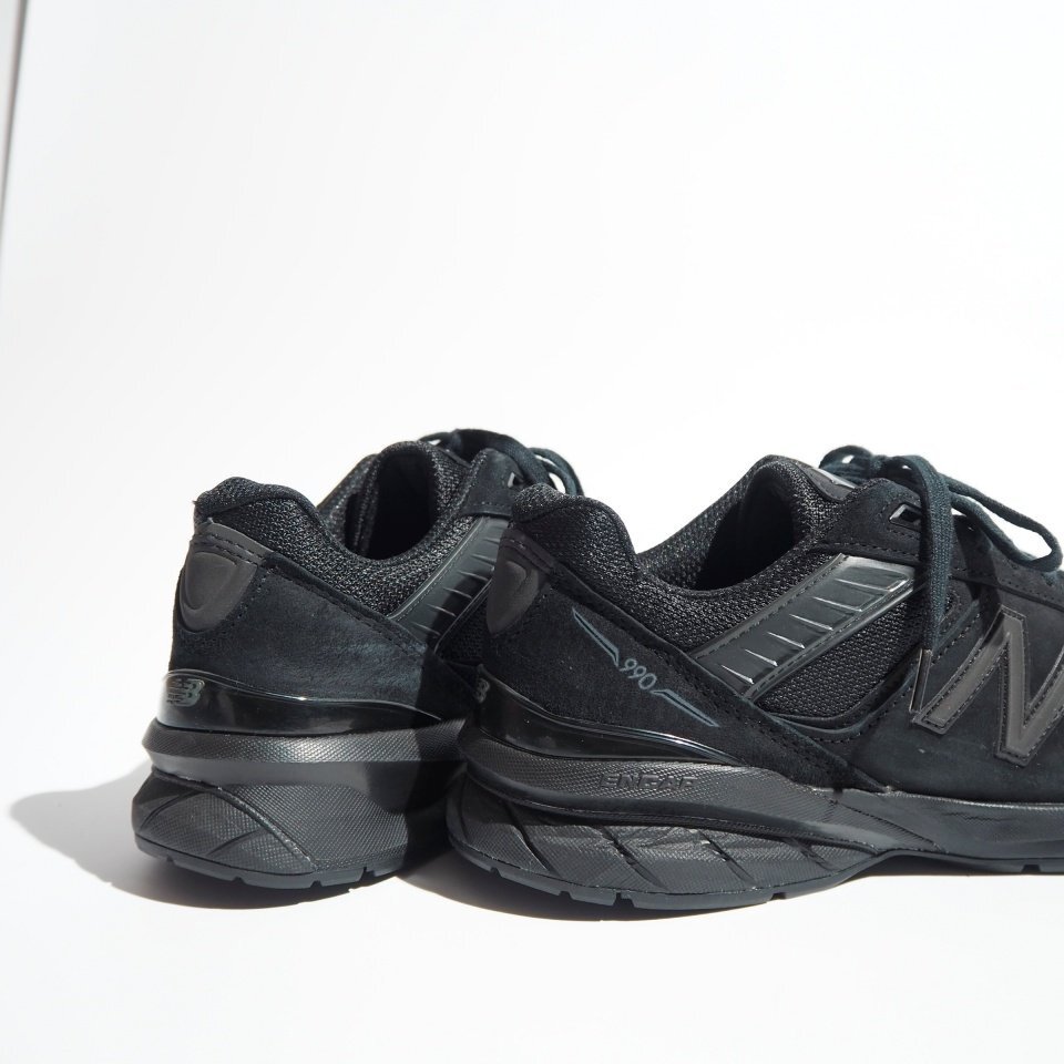 R8907P ▼new balance ニューバランス▼ USA製 M990BB5 ENCAP メッシュ スエード スニーカー ブラック 9.5(27.5cm) / アメリカ製 黒 mks_画像3