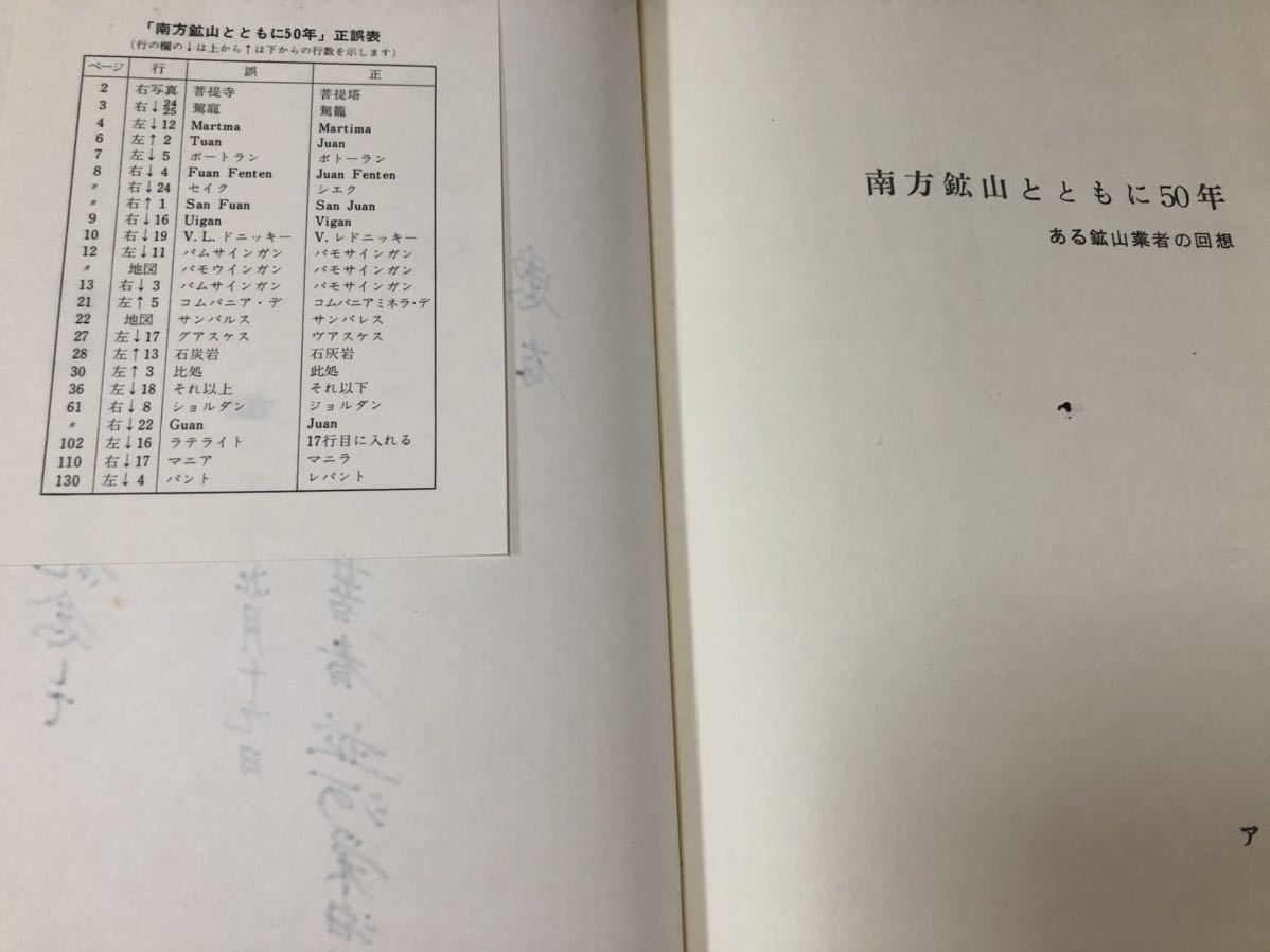 昭47「南方鉱山とともに５０年（太平洋鉱業創立）」並河栄治郎著 173P 関連写真共