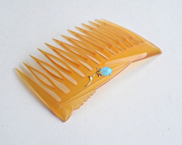  tortoise shell white . opal . ornamental hairpin .. kimono small articles kimono 