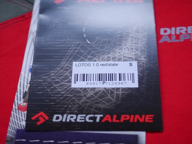Direct Alpine T-shirt LOTOS 1.0 red/slate S Cotton100 ダイレクトアルパイン Tシャツ レッド/グレー Sサイズ レディース 綿100%_画像4