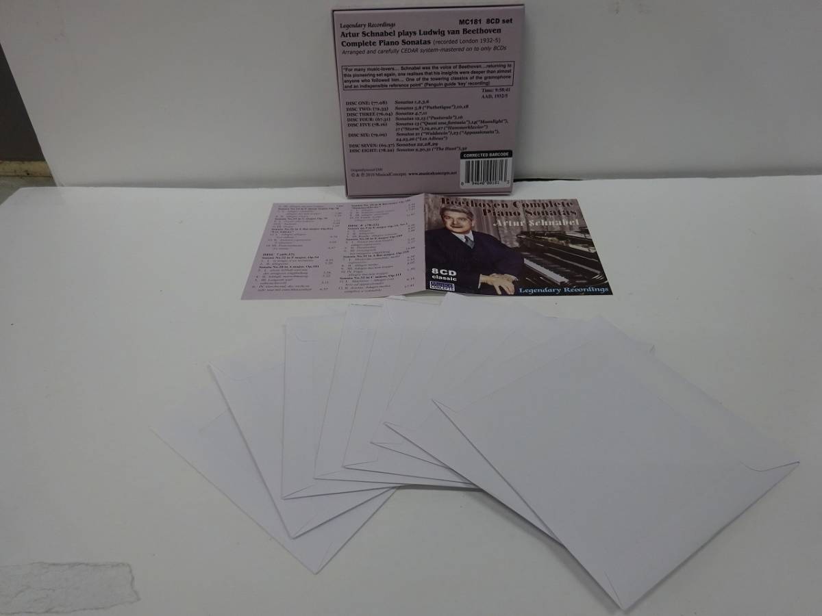 8CDボックス / アルトゥル・シュナーベル ARTUR SCHNABEL ベートーヴェン ピアノ・ソナタ全集【EU/MUSICAL CONCEPTS/ブックレット】AK0682_画像2