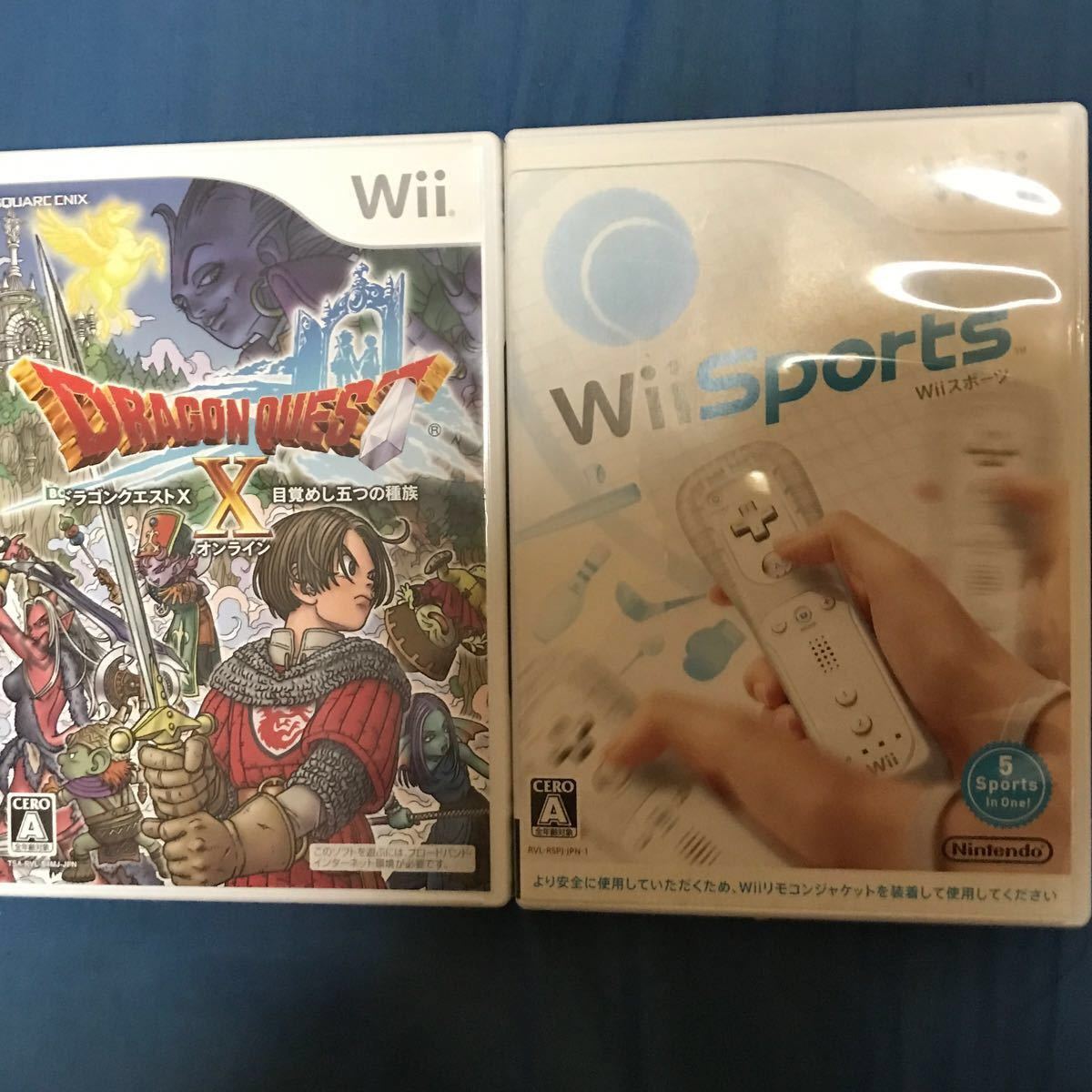 ドラゴンクエストX 目覚めし五つの種族 オンライン/Wii Sports!Wiiソフト２本セット販売!