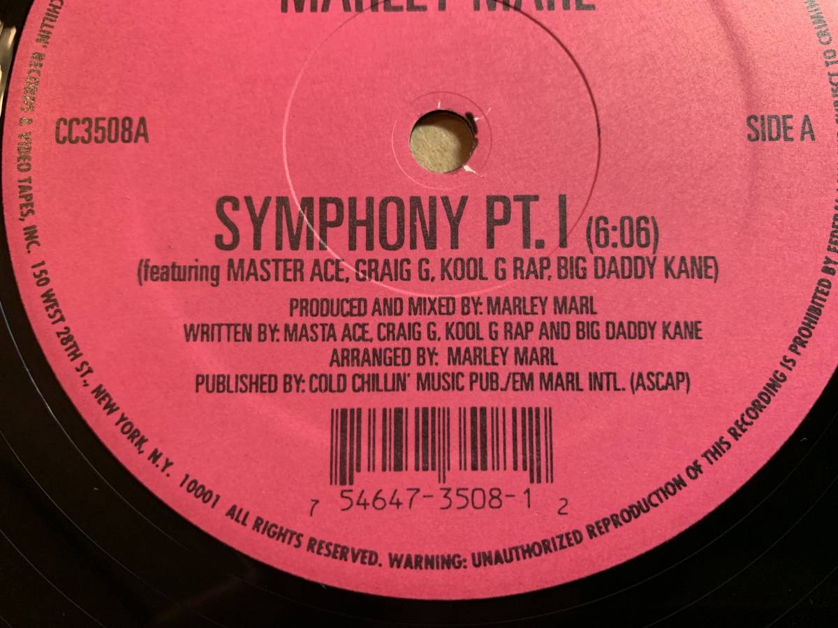 ★送 510★MARLEY MARL★SYMPHONY PT.Ⅰ★SYMPHONY PT.Ⅱ★FEAT. MASTER ACE,KOOL G RAP,BIG DADDY KANE★90年代 90'S HIPHOP 90'S R&B_画像6