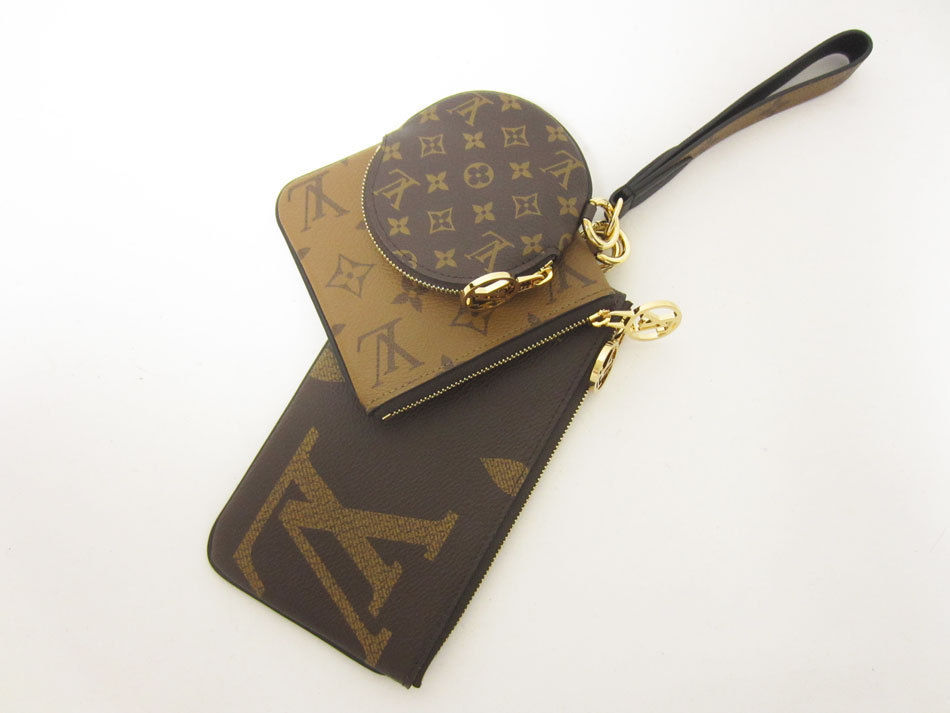 LOUIS VUITTON ルイヴィトン ジャイアント・モノグラム・リバース モノグラム ポシェット・トリオ ポーチ コインケース M68756 新品_画像1