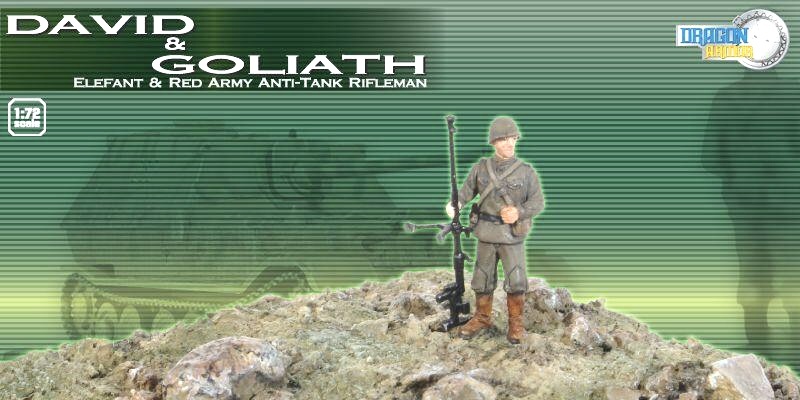 ■ ドラゴンアーマー 1/72 David & Goliath 重駆逐戦車 エレファント & ロシア 対戦車ライフル兵士 w/ ディオラマベース_画像9