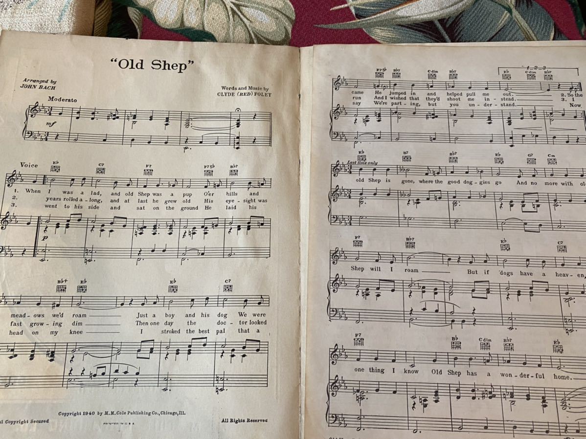 ELVIS PRESLEY OLD SHEP Sheet Music ロカビリー エルビスプレスリー ELVIS PRESLEY OLD SHEP Sheet Music ロカビリー エルビスプレスリー
