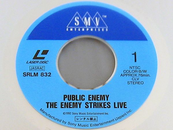 《新品同様》PUBLIC ENEMY The Enemy Strikes Live 1992 Japan Orig.Laserdisc パブリック・エナミー SRLM 832_画像7