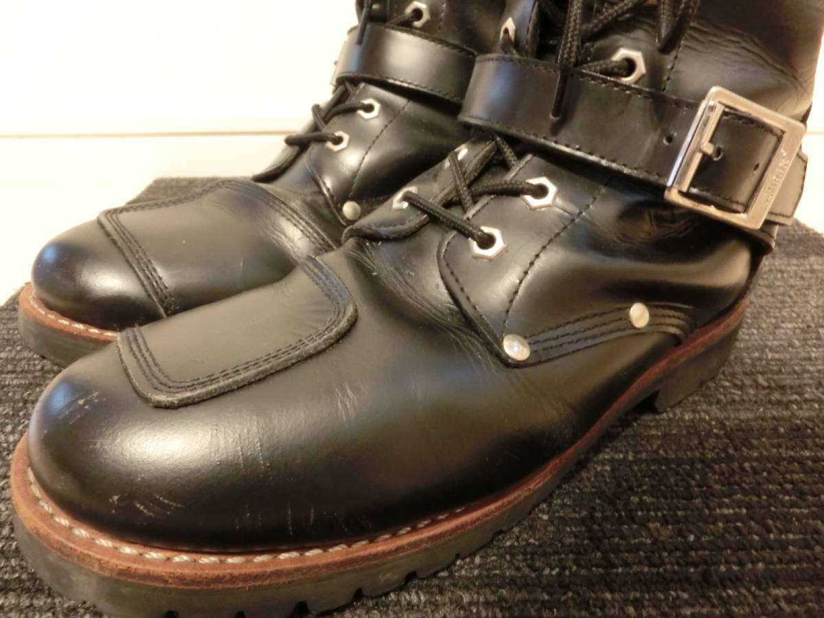 * AVIREX Biker boots 27cm black black AV2100 leather used 