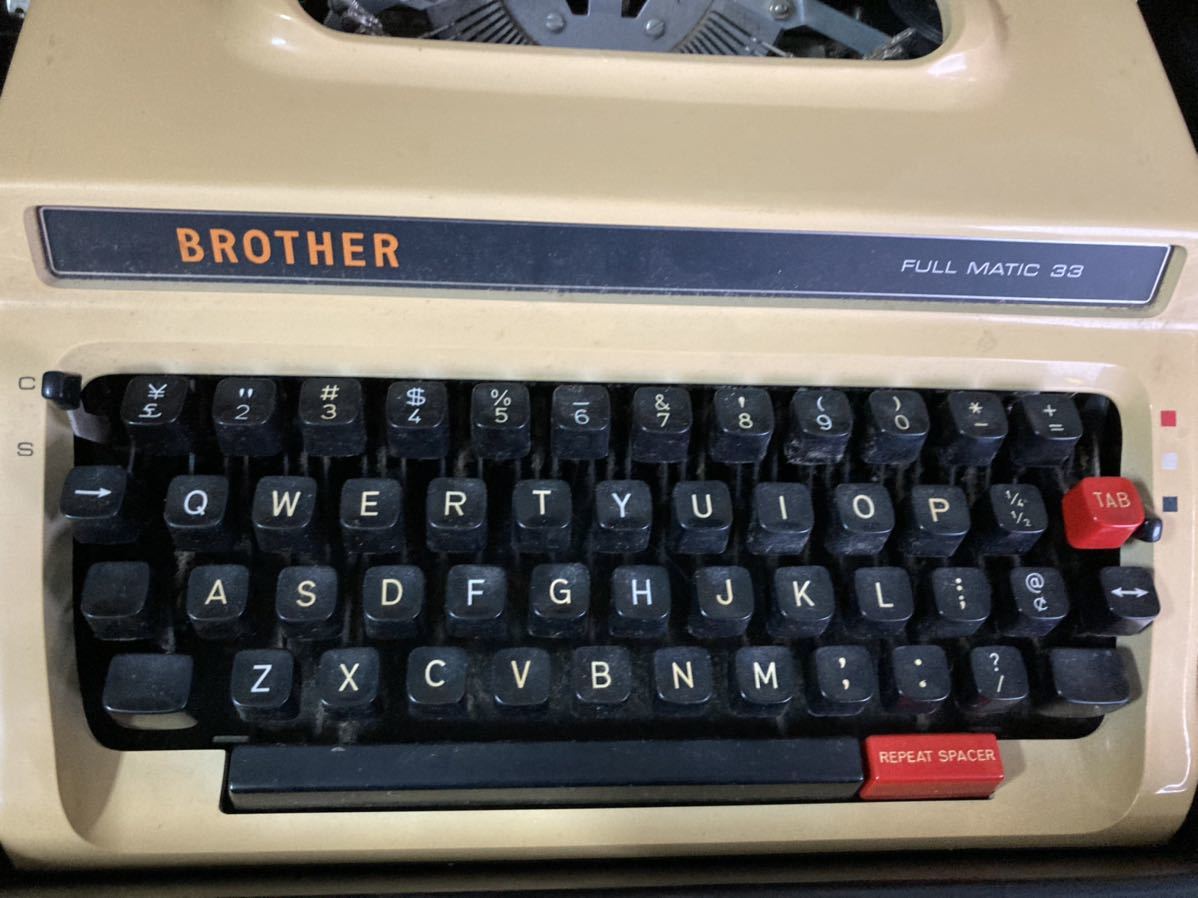中古品 BROTHER ブラザー タイプライター FULL MATIC 33 フル 中古品 BROTHER ブラザー タイプライター FULL MATIC 33 フル