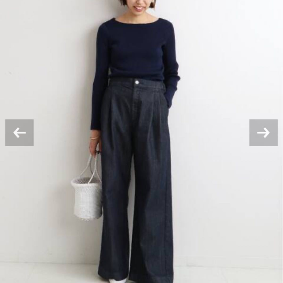 新品 未使用 タグ付き イエナ リブニットカットソー ボートネック