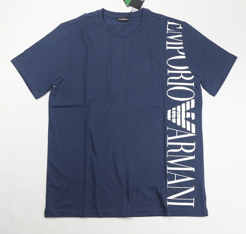 新品 EMPORIO ARMANI エンポリオアルマーニ Tシャツ Sサイズ NAVY BLUE