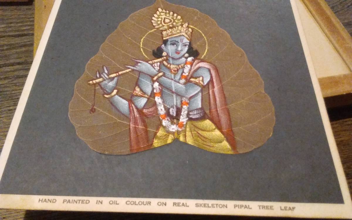 .... leaf ..... India. god .. hand coloring Showa era 40 period about?