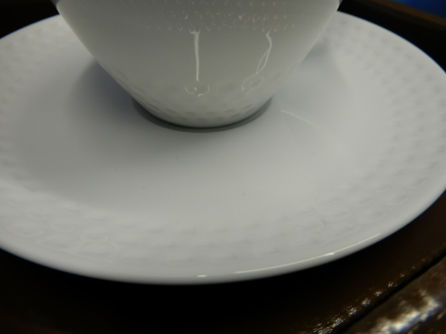 #123 未使用品 Noritake ノリタケ リズモ ホワイト ティー＆コーヒー碗皿 1客 スリランカ製_画像5