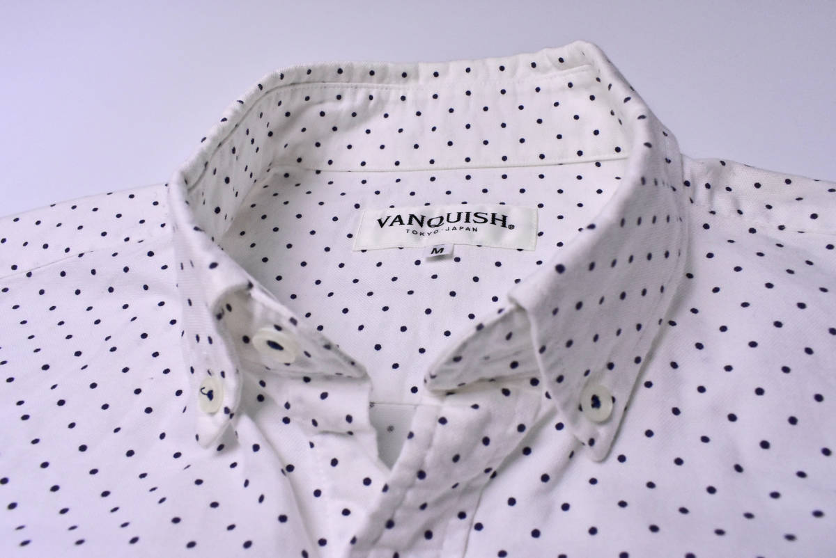 VANQUISH ドットプリント 五分袖 シャツ サイズ：M 品番：VJS2087 