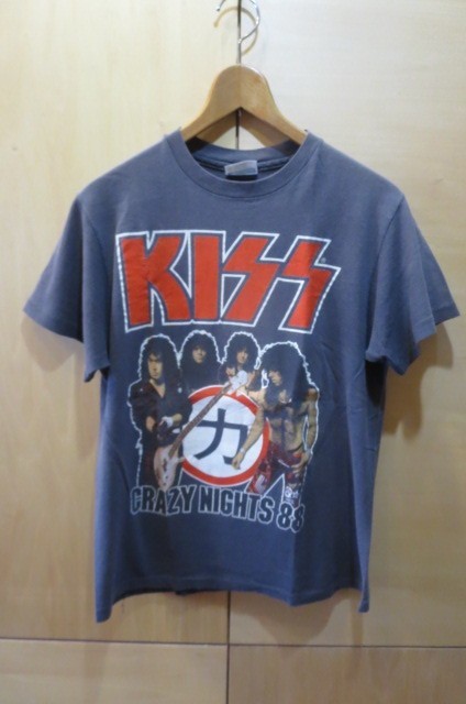 ビンテージ KISS メンズ M Hanes バンド Tシャツ 古着 キッス 80s 力 CRAZY NIGHTS 88_画像1