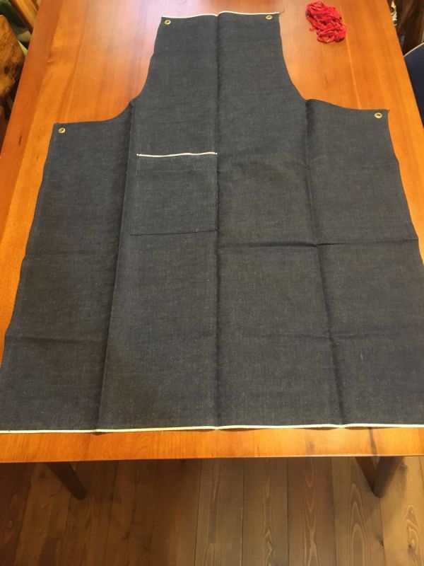  Vintage Denim Work apron cell biji dead stock 