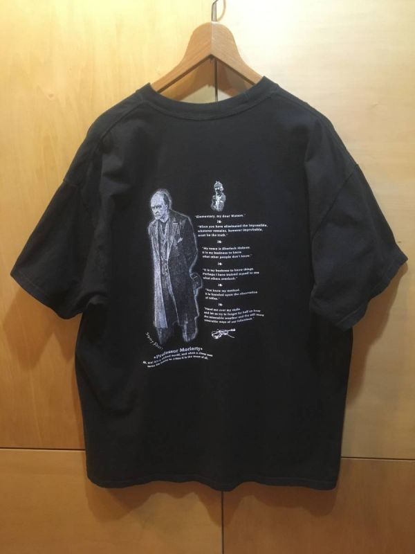 古着 シャーロック・ホームズ コナン・ドイル Tシャツ ワトソン モリアーティ XL 黒 小説_画像5