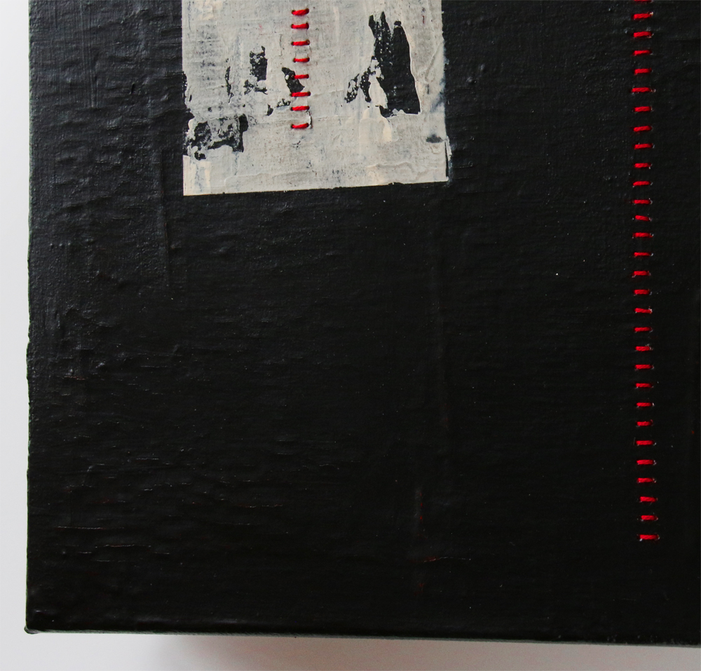 赤x黒アクリル画 抽象画 「漆黒のマグマ II」キャンバス画 油彩 油絵真 