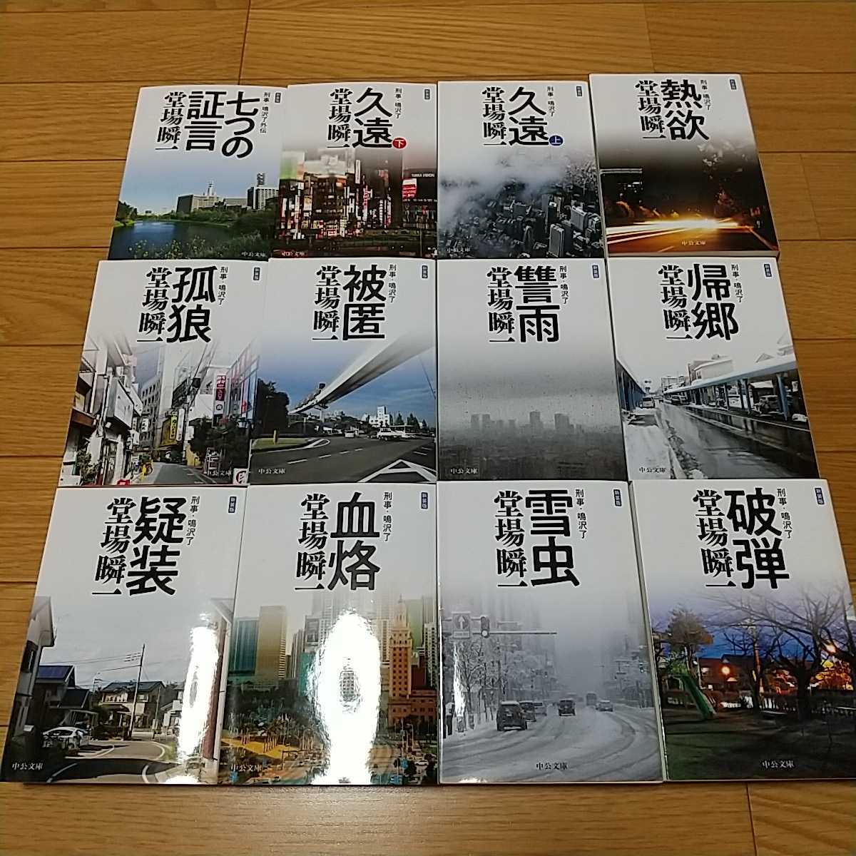 新装版 刑事・鳴沢了 文庫12冊セット 堂場瞬一 熱欲 帰郷 破弾 久遠(上下) 雪虫 秘匿 血烙 孤狼 讐雨 疑装 七つの証言 