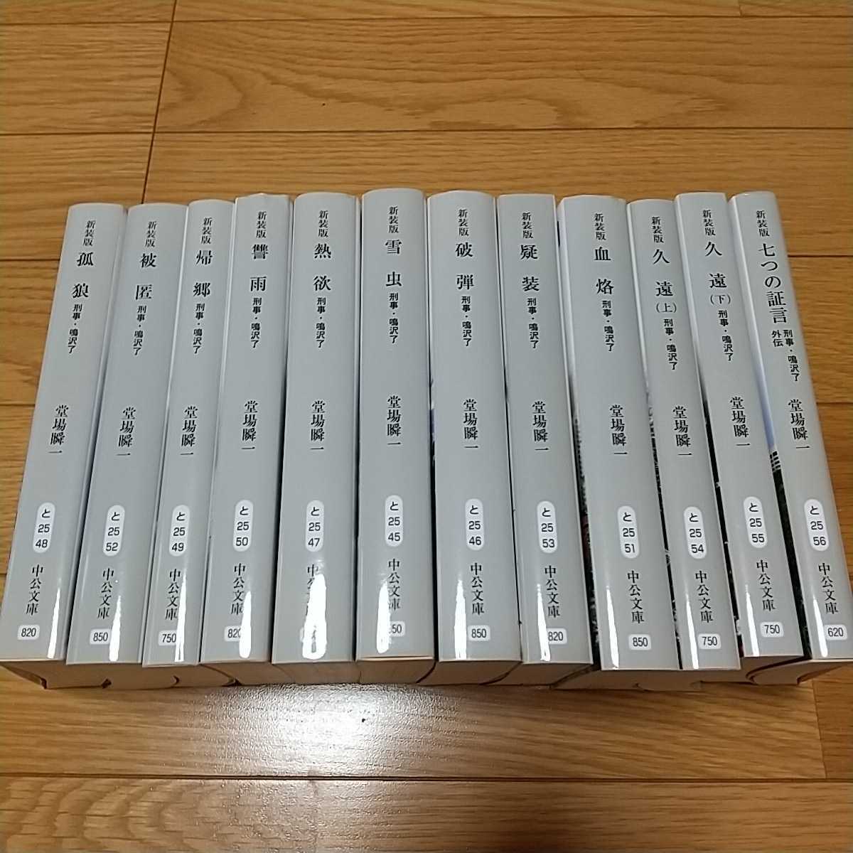 新装版 刑事・鳴沢了 文庫12冊セット 堂場瞬一 熱欲 帰郷 破弾 久遠(上下) 雪虫 秘匿 血烙 孤狼 讐雨 疑装 七つの証言 