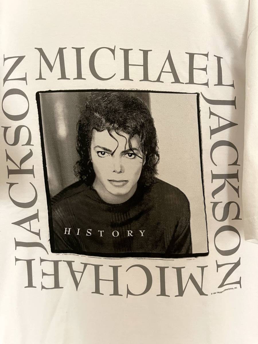 90s Michael Jacksonマイケルジャクソン VINTAGE Tシャツ 1994 白 Madonna hip hop WU TANG  NWA 2PAC snoop fear of god MOTOWN History