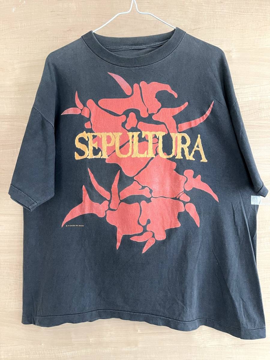 90s SEPULTURA Tシャツ VINTAGE SODOM PANTERA MEGADETH ANTHRAX COCOBAT ESTAMENT SLAYER METALLICA ALICE IN CHAINS fear of god_画像3
