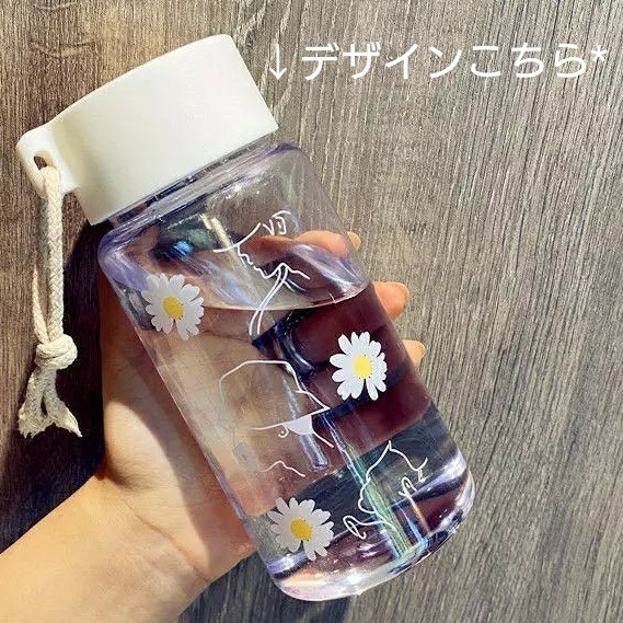 Paypayフリマ 韓国 おしゃれ お花 ウォーターボトル クリア