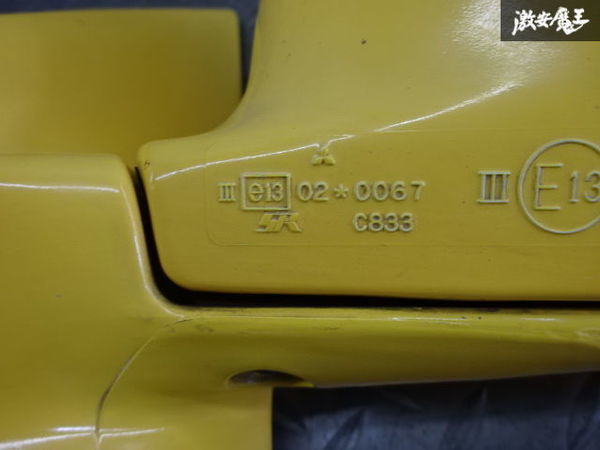 三菱純正 CP9A ランサーエボリューション ランエボ 5 サイドミラー ドアミラー 左側 助手席側 5ピン ダンデライオンイエロー 棚2O22_画像7