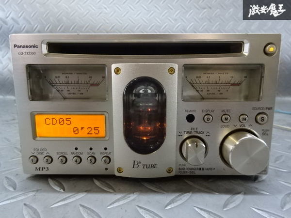  rare Panasonic Panasonic CD deck vacuum tube 2DIN MP3 operation OK CQ-TX5500D shelves 2W