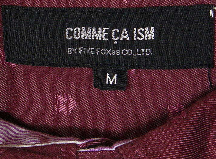 * beautiful goods spring autumn for COMME CA ISM ( Comme Ca Ism ) men's stylish wine red series cloth . floral print long sleeve shirt M size 